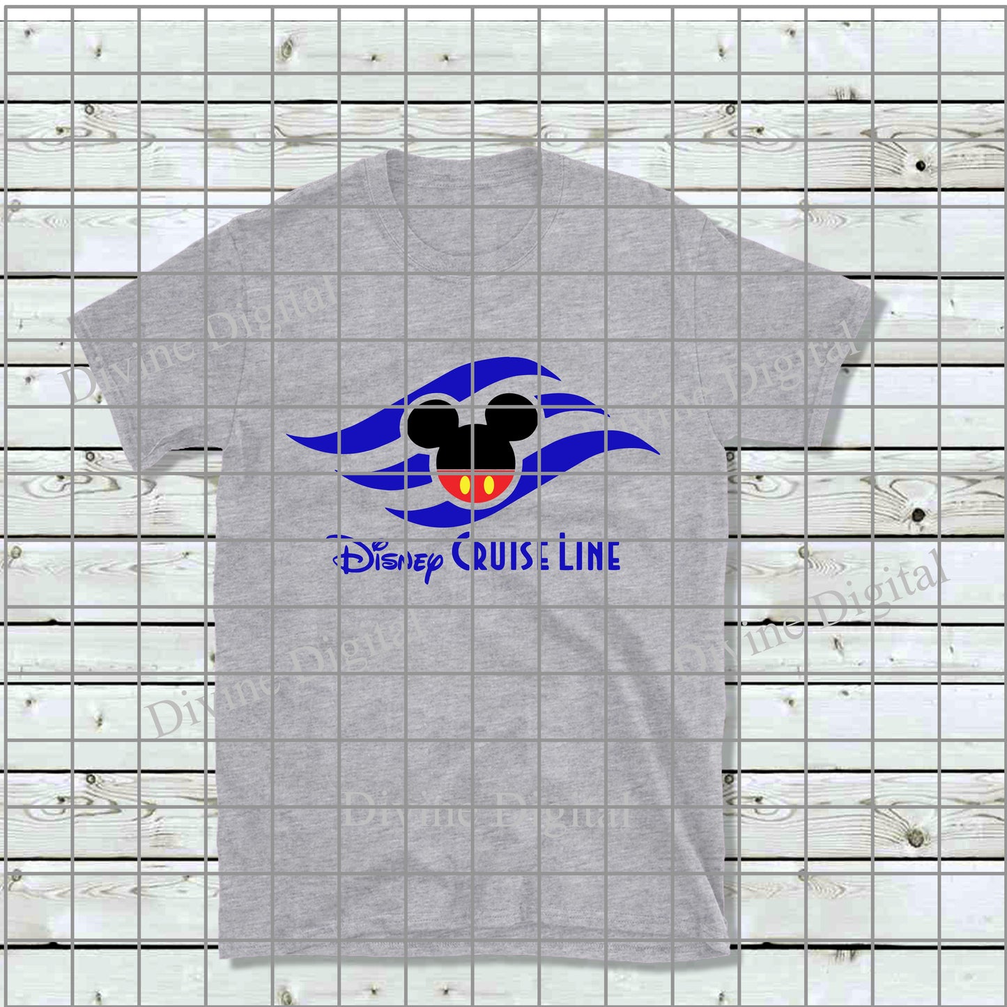 Short Sleeve T-Shirt Grey - Adult - Logo as Mr Mouse