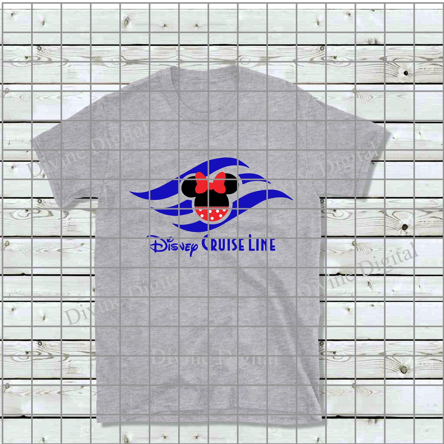 Short Sleeve T-Shirt Grey - Adult - Logo as Mrs. Mouse