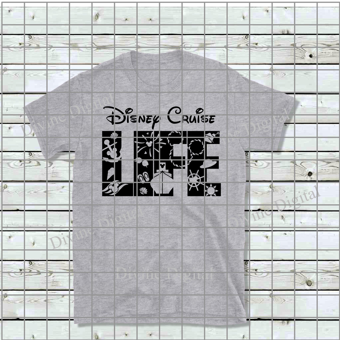 Short Sleeve T-Shirt Grey - Adult - Cruise LIFE