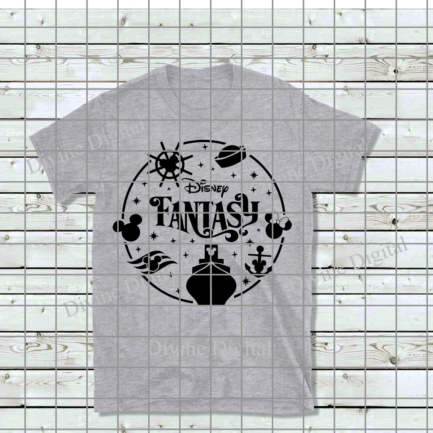 Short Sleeve T-Shirt Grey - Adult - Fantasy
