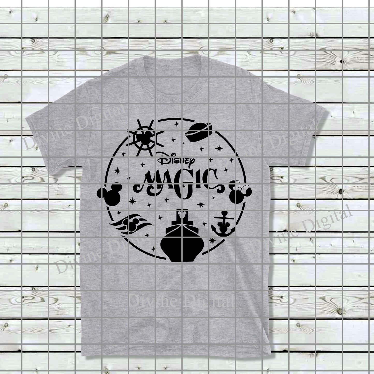 Short Sleeve T-Shirt Grey - Adult - Magic