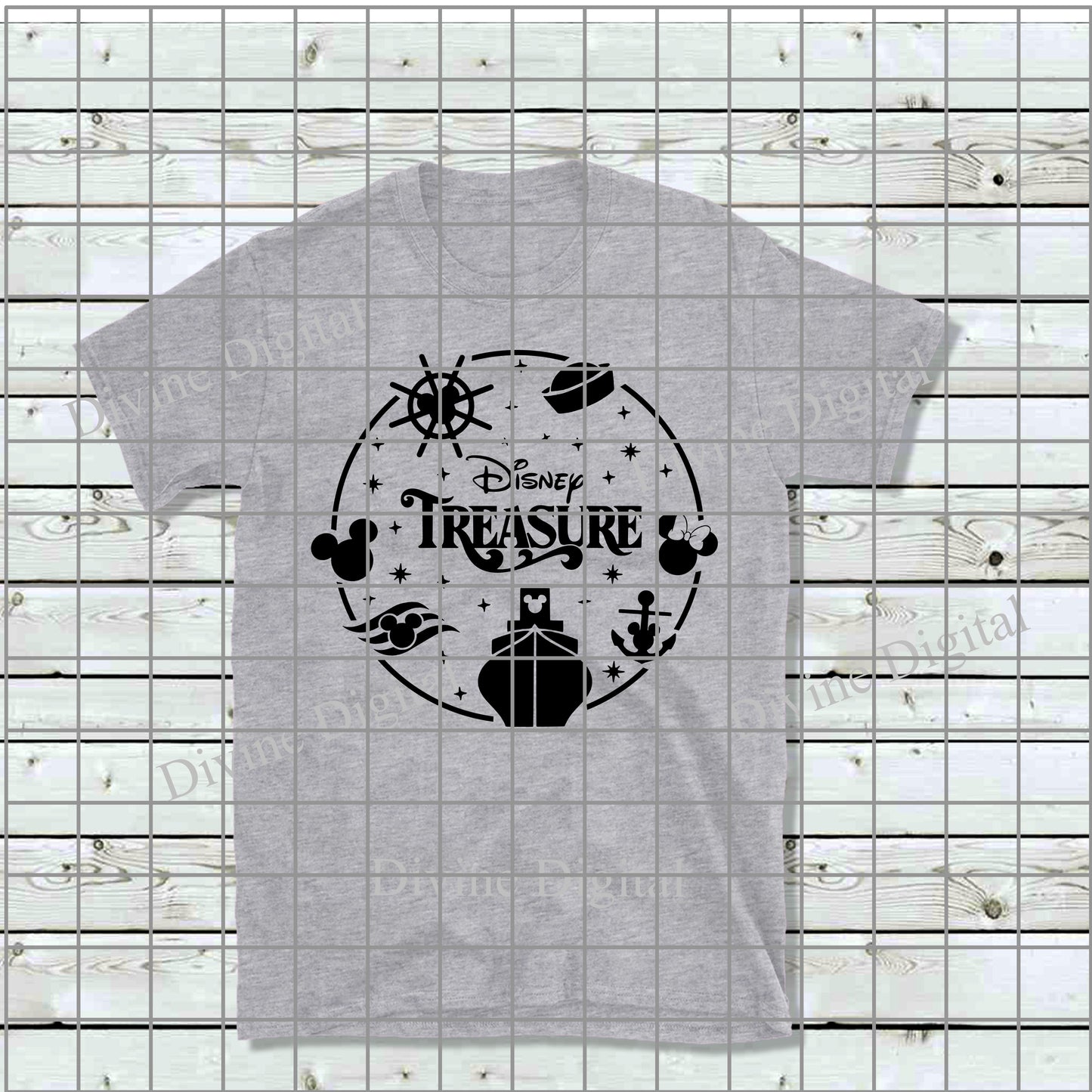 Short Sleeve T-Shirt Grey - Adult - Treasure