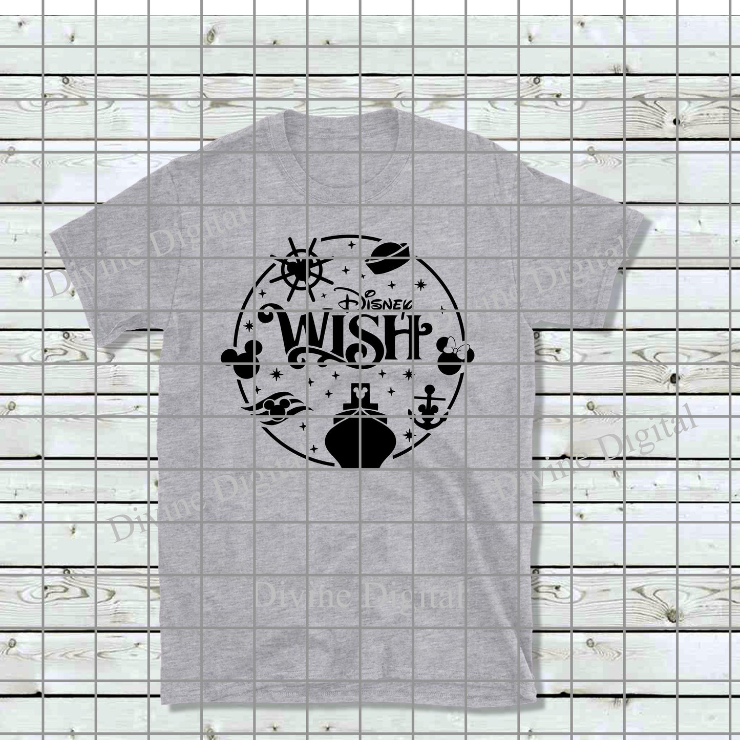 Short Sleeve T-Shirt Grey - Adult - Wish