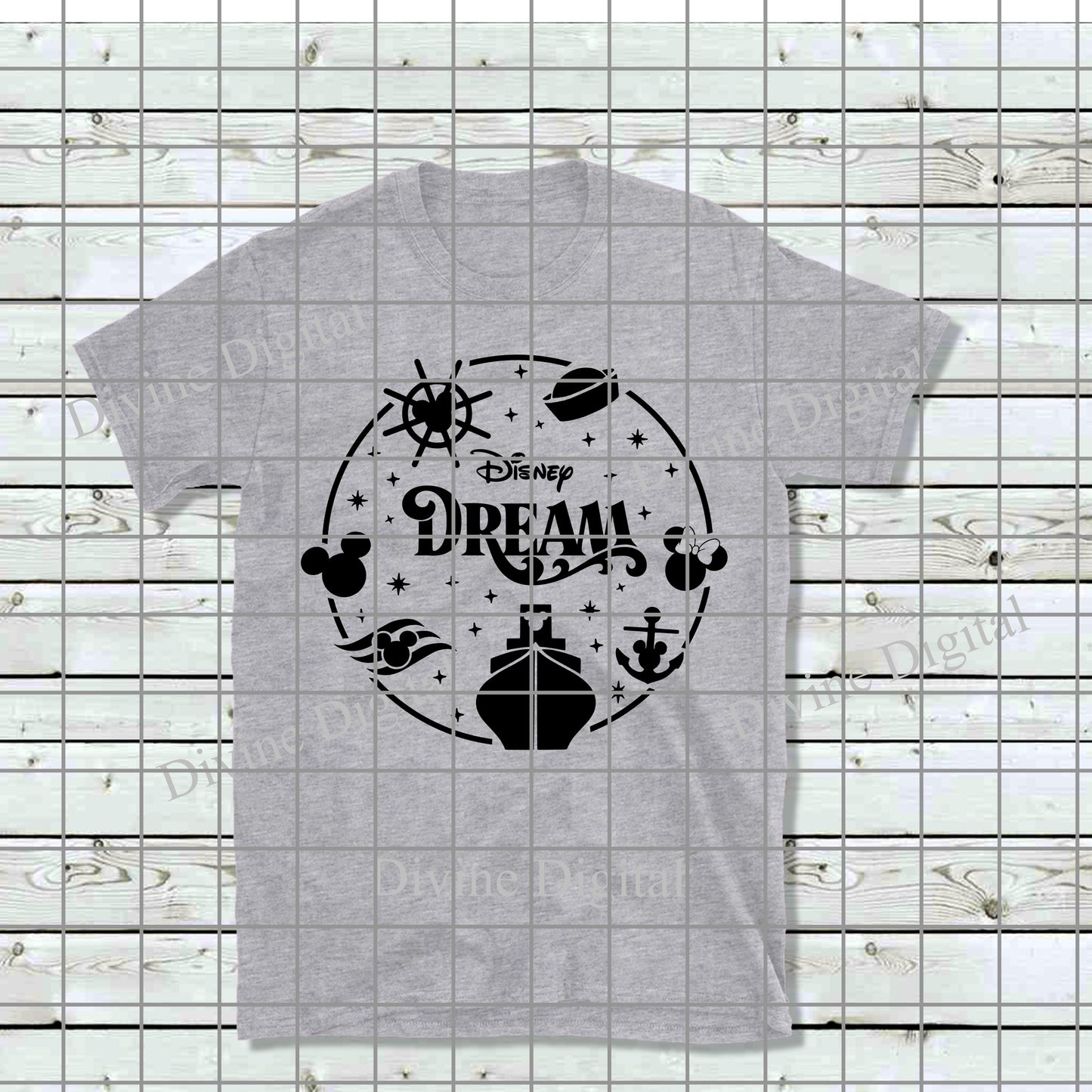 Short Sleeve T-Shirt Grey - Adult - Dream