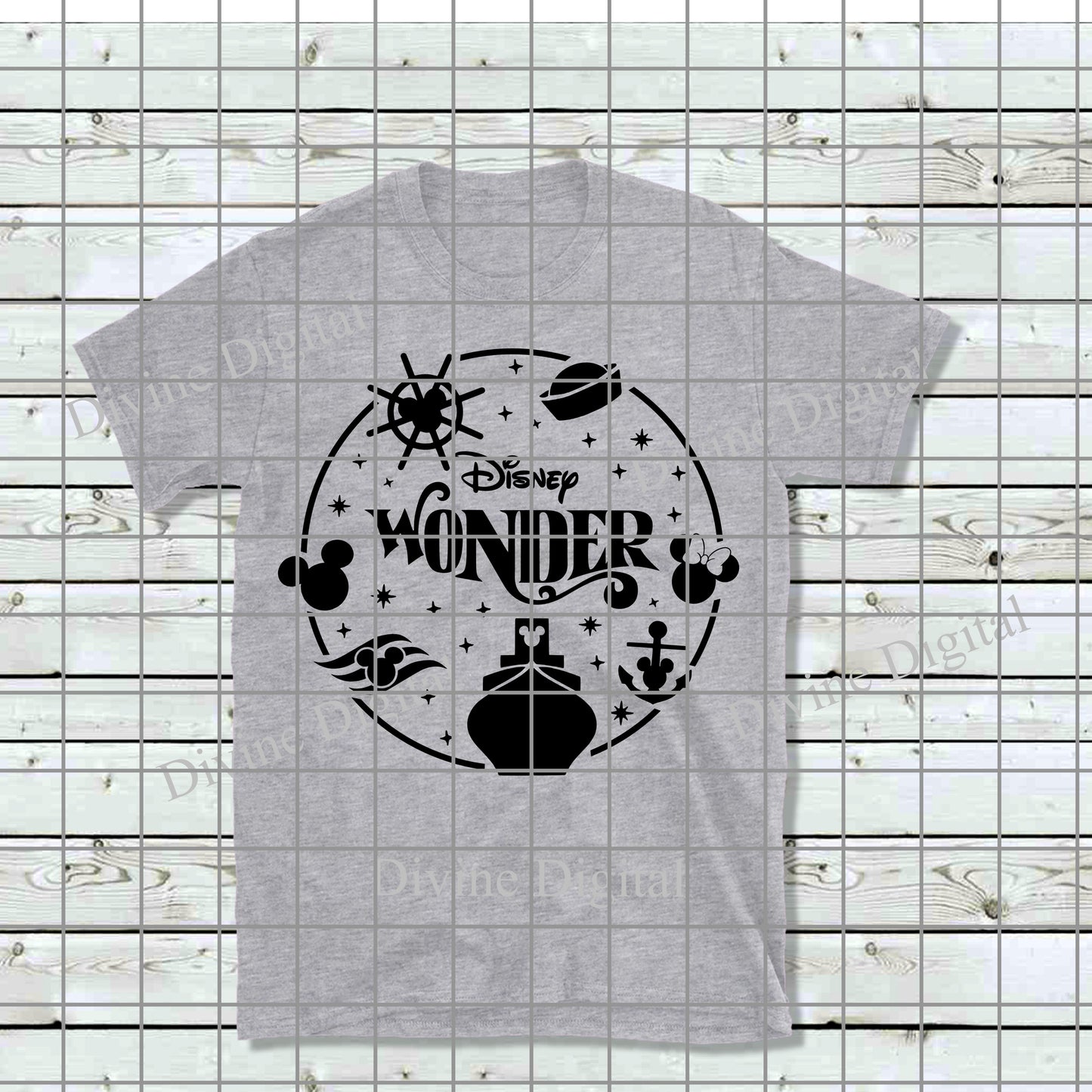 Short Sleeve T-Shirt Grey - Adult - Wonder