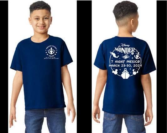 Short Sleeve T-Shirt Navy - Kids March 23